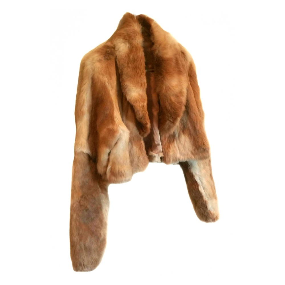 Shine New York Cropped Real Rabbit Fur Coat Jacket